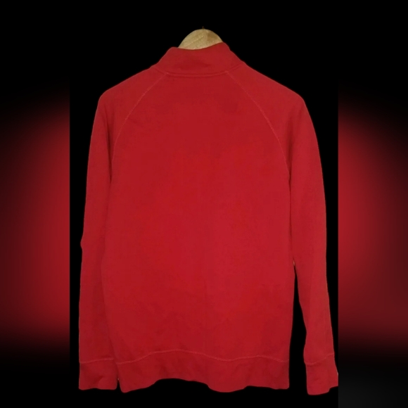 APPLE Logo Red Zip Pullover Sweater - Picture 2 of 4